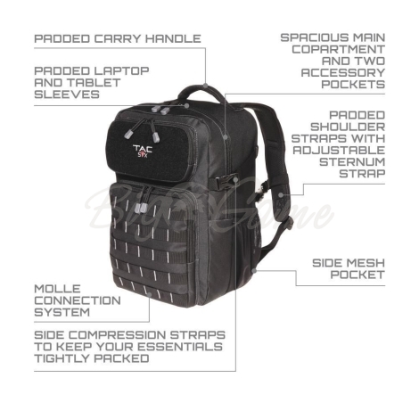 Рюкзак тактический ALLEN TAC SIX Berm Tactical Pack 27 цвет Black фото 9