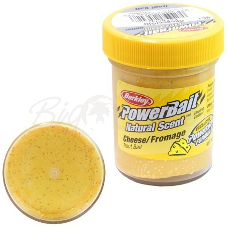 Паста BERKLEY PowerBait Natural Scent Glitter TroutBait аттр. Сыр цв. Блестящий фото 1