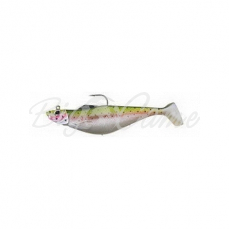 Набор MEGABAIT джиг головка + два риппера Chubby Shad 15 см (6") радужная форель (rainbow trout) фото 2