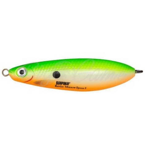 Блесна колеблющаяся RAPALA Rattlin Minnow Spoon с шумовой камерой 16 г цв. GSU фото 1