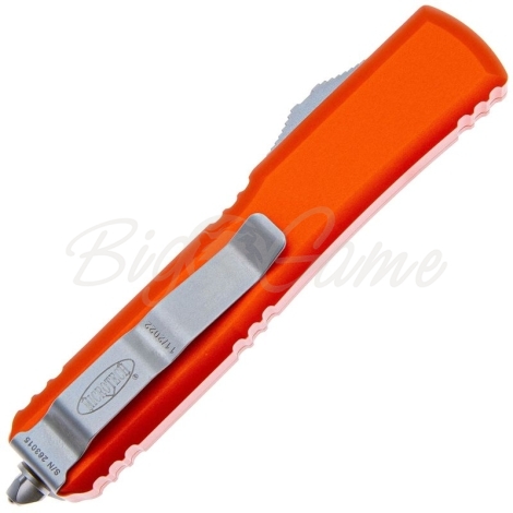 Нож автоматический MICROTECH Ultratech S/E M390, рукоять алюминий цв. Оранжевый фото 2