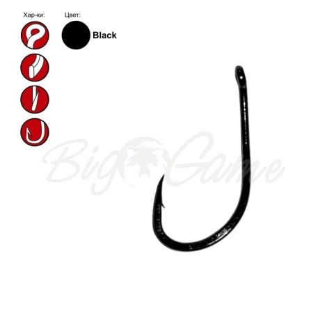 Крючок карповый GAMAKATSU A1 G-CARP POP UP (10 шт.) № 2 black фото 1