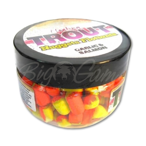 Наггетсы форелевые плавающие DYNAMITE BAITS Two Tone Floating Nugget - Garlic /Salmon Egg (Чеснок/Икра) фото 1