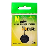 Стопор резиновый FISH SEASON 5003 Olive Rubber Stopper Оливка р.S (9 шт.)