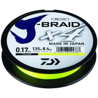 Плетенка DAIWA J-Braid X4 135 м цв. фл. желтый 0,21 мм