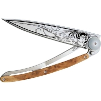 Нож DEEJO Tattoo 37 гр. Juniper wood, pheasant