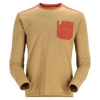 Кофта SIMMS Henry's Fork Crew цвет Camel Heather/Clay Heather