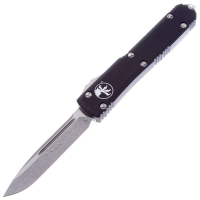 Нож автоматический MICROTECH Ultratech S/E Stownwash сталь M390 рукоять черный алюминий