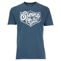 Футболка SIMMS Fish It Well Badge T-Shirt цвет Sailor Blue Heather превью 6