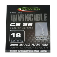 Крючок с поводком MAVER Invincible Hair Rigs CS26 кр. 18 леска 0,16 мм нагр. 2,4 кг кольц. 3 мм