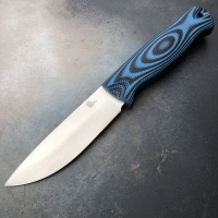 Нож OWL KNIFE Hoot сталь M398 рукоять G10 черно-синяя