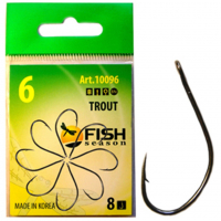 Крючок одинарный FISH SEASON Trout с большим ухом № 5 (8 шт.)