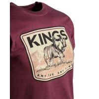 Футболка KING'S Rut Tee цвет Heather Burgundy превью 3