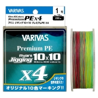 Плетенка VARIVAS Avani Jigging 10x10 Premium PE x4 New 200 м цв. Многоцветный # 1