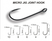 Крючок одинарный CRAZY FISH Micro Jig Joint Hook № 10 (10 шт.)