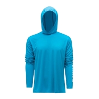 Лонгслив GRUNDENS Tough Sun Hoodie цвет Azure