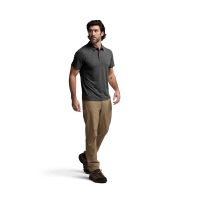 Футболка SITKA Essential SS Polo цвет Obsidian Heather превью 9