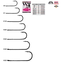 Крючок одинарный DECOY Worm 4 № 2/0 (9 шт.)