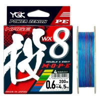 Плетенка YGK MOPE Nage WX8 многоцветный 200 м #0.6