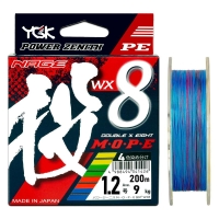 Плетенка YGK MOPE Nage WX8 многоцветный 200 м #1.2