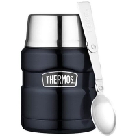 Термос THERMOS SK 3000 BK Matt Black для еды с ложкой 0,47 л цв. Чёрный