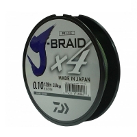 Плетенка DAIWA J-Braid X4 270 м цв. зеленый 0,07 мм