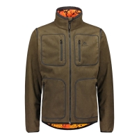 Толстовка ALASKA MS Elk Hunter Reversible Fleece Jacket цвет Moss Brown / BlindTech Blaze