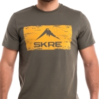 Футболка SKRE Distressed Logo T-Shirt цвет Хаки превью 5