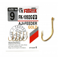 Крючок одинарный FANATIK FK-1092 AJI-Feeder Gold № 9 (5 шт.)