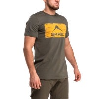 Футболка SKRE Distressed Logo T-Shirt цвет Хаки превью 3