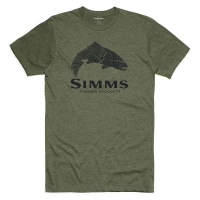 Футболка SIMMS Wood Trout Fill T-Shirt цвет Military Heather