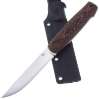 Нож OWL KNIFE North сталь M398 рукоять G10 черно-оранж превью 1
