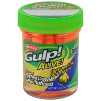 Червь BERKLEY Gulp Floating Pinched Crawler (14 шт.) цв. Fluo Orange превью 2