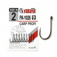 Крючок одинарный FANATIK FK-1026 Carp Profi № 2 (9 шт.)