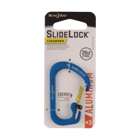 Карабин с блокировкой NITE IZE SlideLock Aluminum р. 2 цв. синий