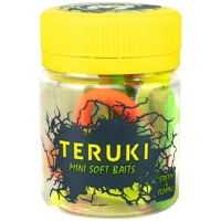 Червь TERUKI Flash 8 см (7 шт.) зап. сыр цв. Green/Orange/Chartreuse превью 3