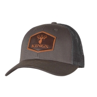 Бейсболка KING'S Dark Leather Logo Patch Hat цвет Chocolate Chip / Grey
