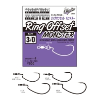 Крючок офсетный VARIVAS Hooking Master Ring Offset Monster № 3/0 (4 шт.)