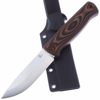 Нож OWL KNIFE Hoot сталь M390 рукоять G10 черно-оранжевая превью 3