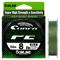 Плетенка SUNLINE New Super PE 150 м 0.8 цв. dark green