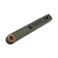 Нож складной BOKER Kaizen Green Canvas Micarta сталь D2 рукоять зеленая микарта превью 2