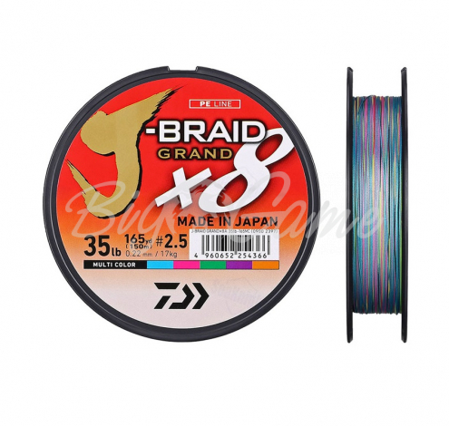 Плетенка DAIWA J-Braid Grand X8 135 м цв. разноцветный 0,10 мм фото 1