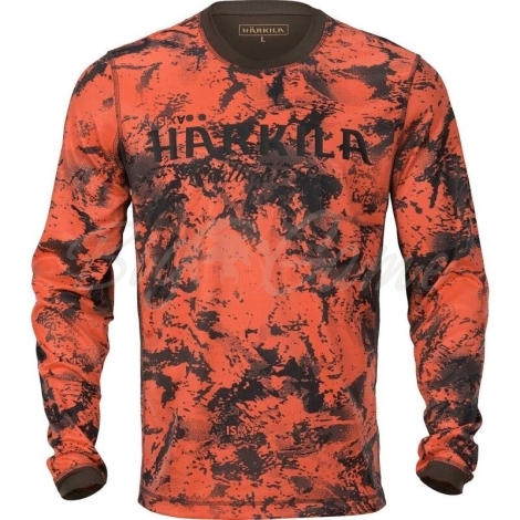 Футболка HARKILA Wildboar Pro L/S T-Shirt цвет AXIS MSP Orange Blaze / Shadow brown фото 1