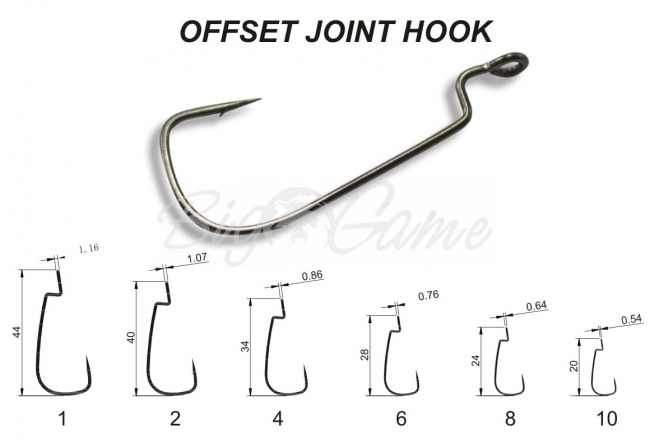 Какой размер офсетного крючка на приманку Купить крючок офсетный CRAZY FISH Offset Joint Hook в интернет магазине BigGame.