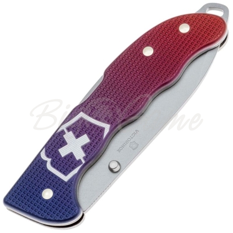 Нож складной полуавтоматический VICTORINOX Evoke Alox 0.9411.D221 Нержавеющая сталь рукоять Алюминий цв. Синий / Красный фото 3