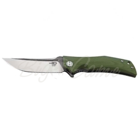 Нож складной BESTECH Scimitar сталь D2 рукоять G-10 зеленая фото 1