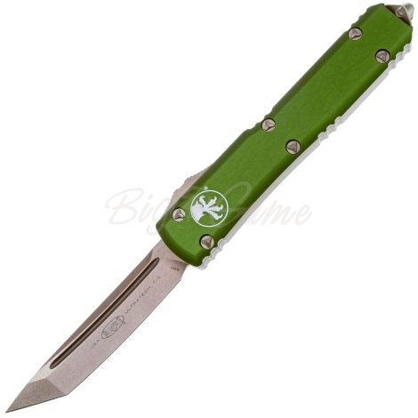 Нож автоматический MICROTECH Ultratech T/E сталь M390 рукоять Алюминий цв. Зеленый фото 1
