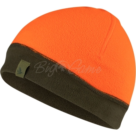Шапка SEELAND Reversible Fleece Hat цвет Pine green / Hi-Vis orange фото 2