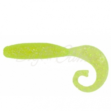 Твистер REINS Fat G-Tail Grub 4" (10 шт.) код цв. 431-Chart Silver Glitter фото 1