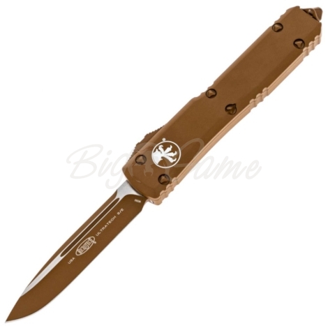 Нож автоматический MICROTECH Ultratech S/E Bohler M390, рукоять алюминий цв. Коричневый фото 1